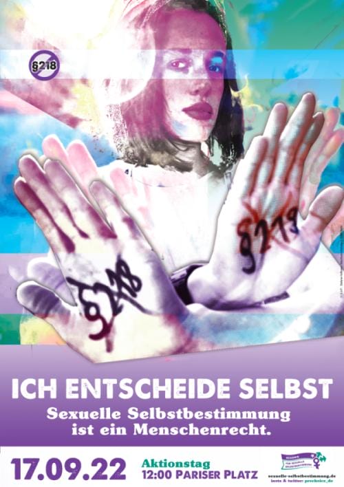 Plakat zum Aktionstag „Ich entscheide selbst“ am 17.09.2022