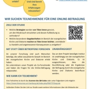 Flyer zur Online-Befragung: Sexualisierte Gewalt in der evangelischen Kirche und Diakonie