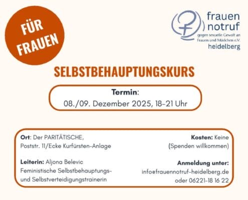 Auszug aus Flyer Selbstbehauptungskurs für Frauen