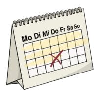 Termin Symbolbild für einen Kalender