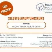 Auszug aus Flyer Selbstbehauptungskurs für Frauen