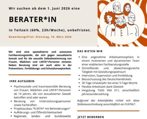 Auszug aus der Stellenausschreibung für ein*e Berater*in zum 01.06.2026