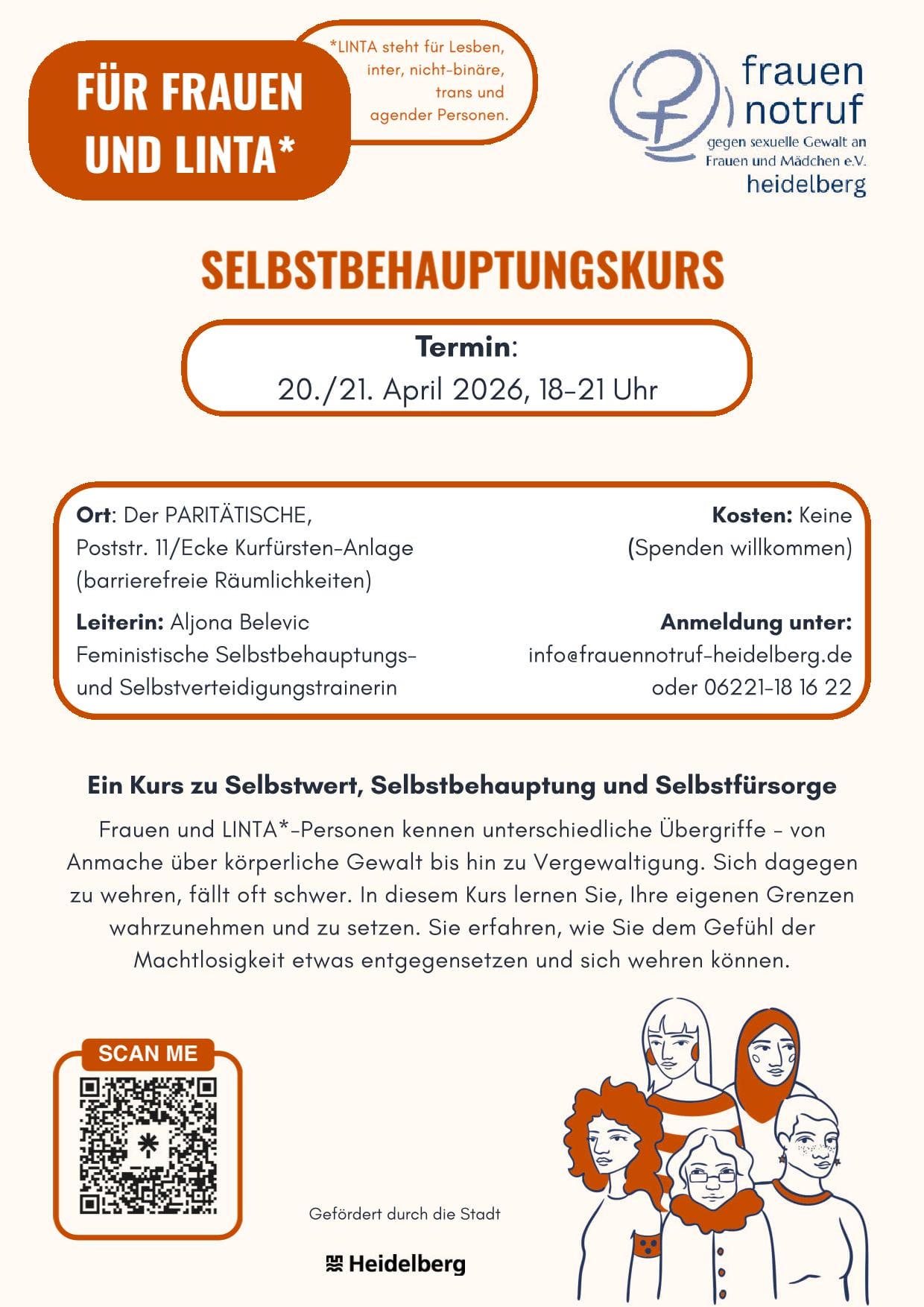 Flyer für Selbstbehauptungskurs