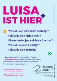 Plakat zur Kampagne „Luisa ist hier“ im kleinen Format