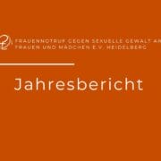 Deckblatt des Jahresberichts vom Frauennotruf Heidelberg