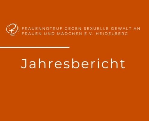 Deckblatt des Jahresberichts vom Frauennotruf Heidelberg