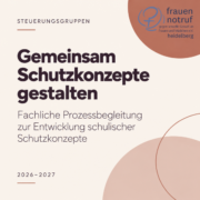 Symbolbild mit Name der Fortbildung „Gemeinsam Schutzkonzepte gestalten"
