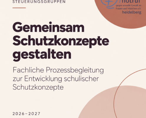 Symbolbild mit Name der Fortbildung „Gemeinsam Schutzkonzepte gestalten"